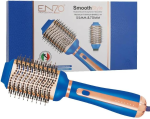Enzo EN-6216 Professional 2-in-1 Hair Straightener And Hot Air Comb Ionic Hair Dryer And Styling Comb - Blue