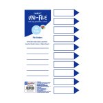 Marlin File Dividers Indexes 160GSM Pastel Board: 10 Position - Pack Of 10