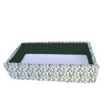 Leaf Print With Plain Green Inside Travel Bed Bottle Green