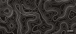 Abstract Contoured Lines - Black Full Desk XL Coverage Gaming And Office Mouse Pad