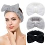 Sinland Bow Hair Bands Spa Headband For Washing Face Makeup Headband For Women 3PACK