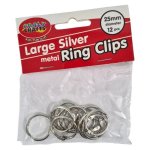 Metal Ring Clips 25MM 12 Piece