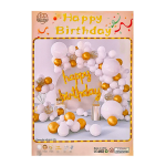 Party Balloon Garland Set - Gold Happy Birthday