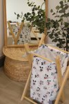 Washing Basket With Wooden Frame Stitch And Mickey In Stock