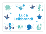 Ice Cream Tub School Label : Ocean Theme