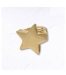 Brushed Metal Star Ring - Gold Free