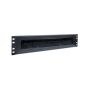 Intellinet 19" Cable Entry Panel 712774 - 2U With Brush Insert Black Retail Box 2 Year Limited Warranty