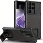 Shockproof Heavy Duty Hard Phone Case With Holder For S24 Ultra S24 Fe S23 Ultra S22 Ultra