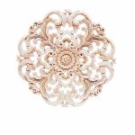 Beoot Wooden Carved Onlay Appliques Wood Carving Decal Unpainted Furniture Bed Door Cabinet Decor 12X12CM 4.72X4.72INCH