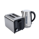 midea deluxe stainless kettle and 2 slice toaster breakfast pack