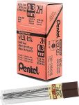 Super Hi-polymer Lead Refill 0.3MM Extra Fine 2H 12 Pcs tube Box Of 12 – 300-2H