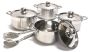 10 Piece Stainless Steel Cookware Set With Glass Lids