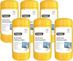 Fellowes Screen Cleaning Wipes Tub Of 100 6 Pack