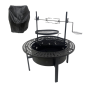 Braaiboss 60CM Mega Fire Pit & Braai Grill With Rotisserie Spit & Cover