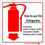 How To Use A Fire Extinguisher SIGN19X19CM - 4 Pack