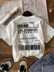 Graphic Print T-Shirt Short Sleeve Crew Neck Casual Top For Summer & Spring Women's Clothing