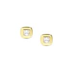 Gold Domina Square Earrings