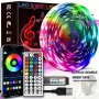 Hbowmdjia Rgb LED Strip Lights With App Control & 44-KEY Remote - Easy Install Dimmable Color Changing Lighting For Bedroom Decor