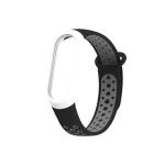 Colorful Silicone Wrist Strap Watch Band For Xiaomi Mi Band 3 & 4 Black Grey