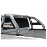 Navara Polished Stainless Steel Roll Bar With Branded Side Tubes –