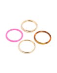 Goldair Gold & Mixed Acrylic Bangles 4-PACK