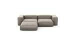 Three Module Chaise Sofa - Velvet - Stone - 272CM X 220CM
