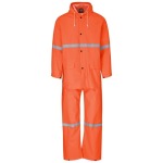 Light Duty Tornado Hi-viz Reflective Rubberised Rainsuit Orange