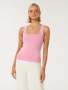 Ava Square Neck Tank Top - L / Confection Pink