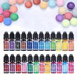 24 Colors 10ML 0.35OZ Vibrant Oil-based Candle Color Dye Resin Pigment For Diy Candle Making - Non-toxic And Concentrated - 1 Bo