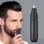 Electric Nose Hair Trimmer Professional Painless Nose And Ear Hairtrimmer For Women Men Stainless Steel Head Dual Edge Blades Nose Hair Remover Mute Efficient