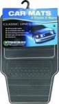STINGRAY Classic Car Mats 4-Piece Set - Heavy-Duty - Black