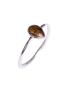 Silver Stack Teardrop Tiger's Eye Gemstone Ring