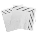 Silver Stripe Edge Serviette Pack Of 20