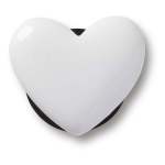 Tiny White Heart Jibbitz - Elevated Heart