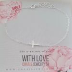 Evelyn-joy 925 Sterling Silver Cross Bracelet Length 20CM Adjustable