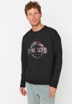 Printed Fashion Crew Sweat - Black