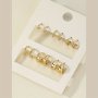 6 Pairs Golden Earrings Set Arc Shape Simple Personality Ear Jewelry Suitable For Women Daily Wear Gift