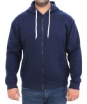 Mens Zip Through Hoody - 10XL Navy