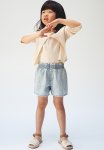 Loose Fit Denim Shorts - Blue