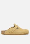 Birkenstock Boston Suede Leather Narrow - Latte Cream