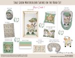 Cot Duvet Bedding Sage Green Watercolour Safari On The Road Set