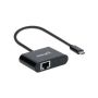 Manhattan Usb-c To Gigabit Network Adapter With Power - Gigabit Ethernet 60W Power Black