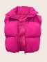 High Neck Zip Up Vest Coat Casual Solid Sleeveless Outerwear Women's Clothing