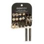 IDENTITY9-PAIR Gold & Black Earring Set