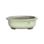 Japanese Shiro Glazed Deep Oval Container - Large 210 X 175 X 69MM