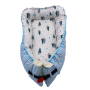 Baby Nest For Crib & Bassinet With Pillow Co-sleeping For Newborn Lounger - Sky Blue