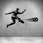 Football Player Wall Art - Rust Coat L 600 X H 1000MM