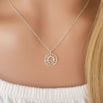 Serene Serena 925 Sterling Silver Wave Necklace Size: 12X12MM 45CM Chain