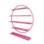 Round Nail Polish Display Shelf Pink