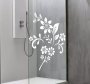 Monocolor Flower Design Shower Screen Sticker